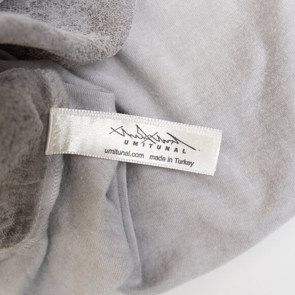 Umit Unal Acid Spray Top Oversized Blouse 100% Silk in Gray - Picture 15 of 16